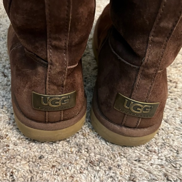 UGG Australia Upside Lace Up Shearling Boots Suede Sheepskin Boots Size 9 - Picture 5 of 12